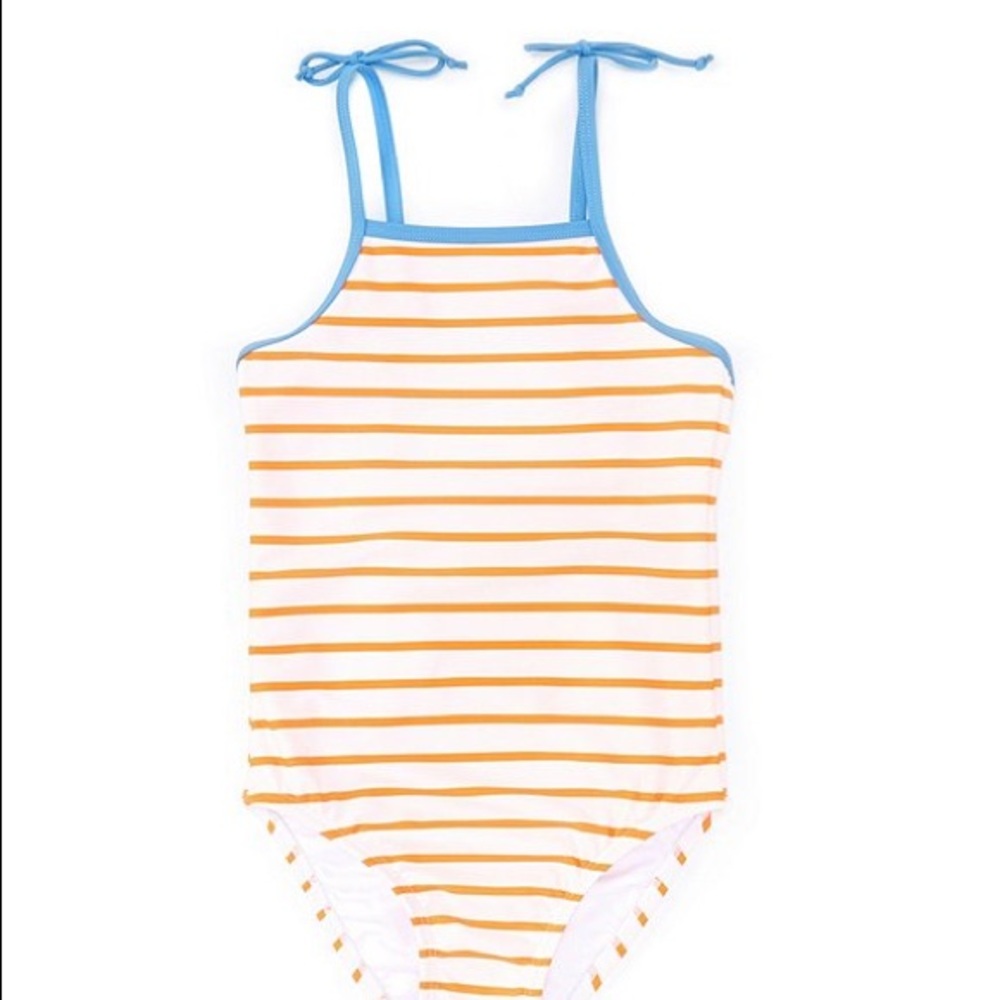 Cropper‎ key stripe one piece cami swimsuit